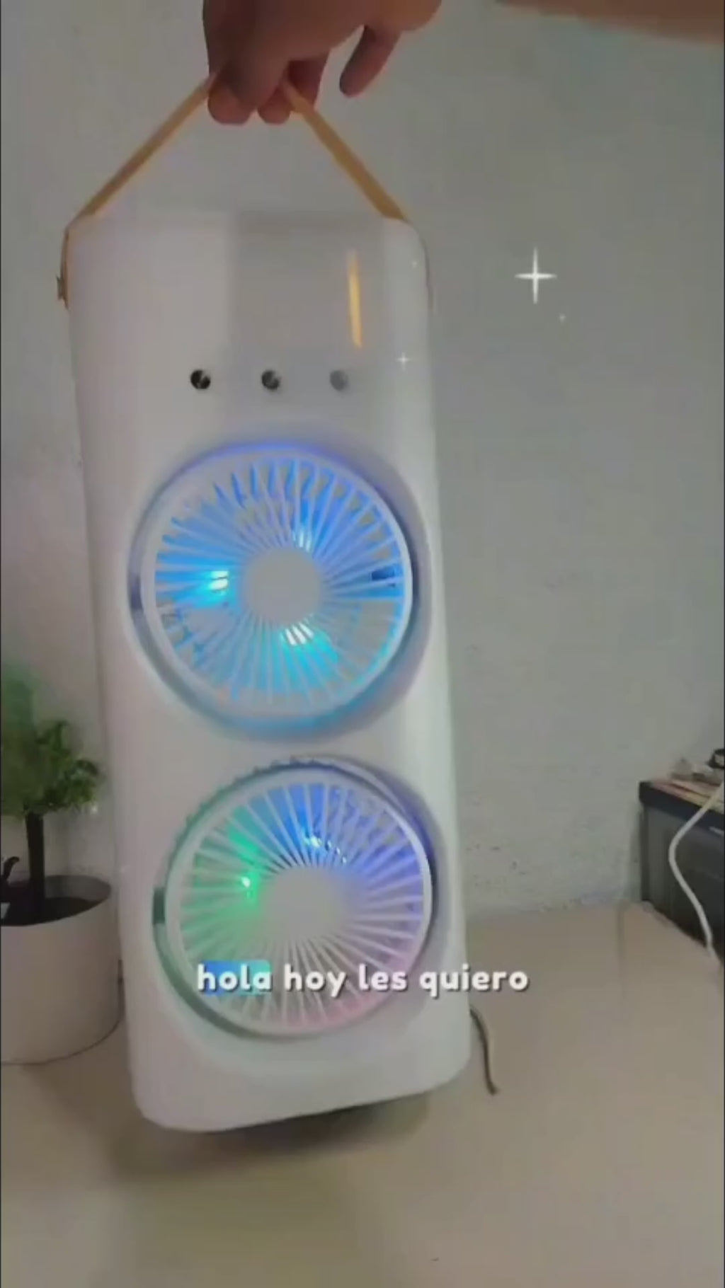 Ventilador doble con humidificador