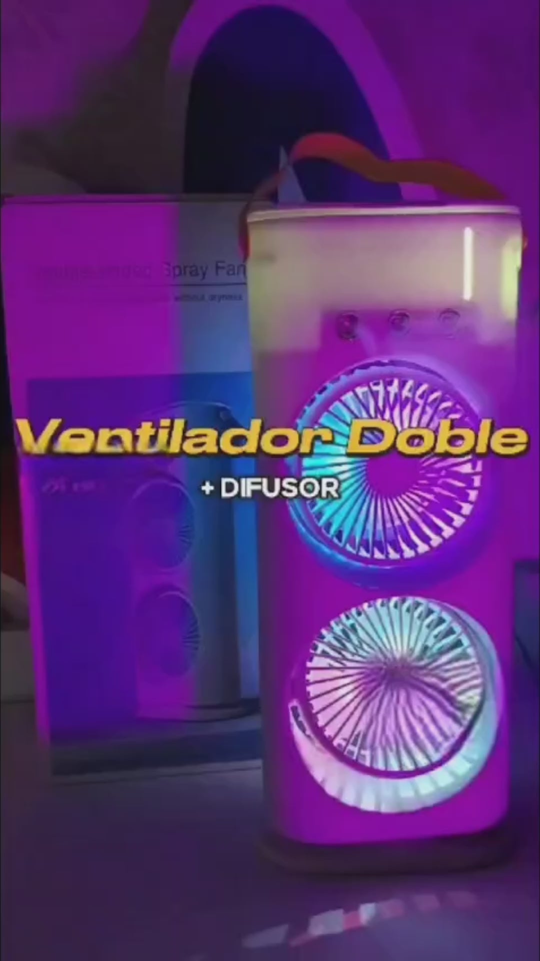 Ventilador doble con humidificador