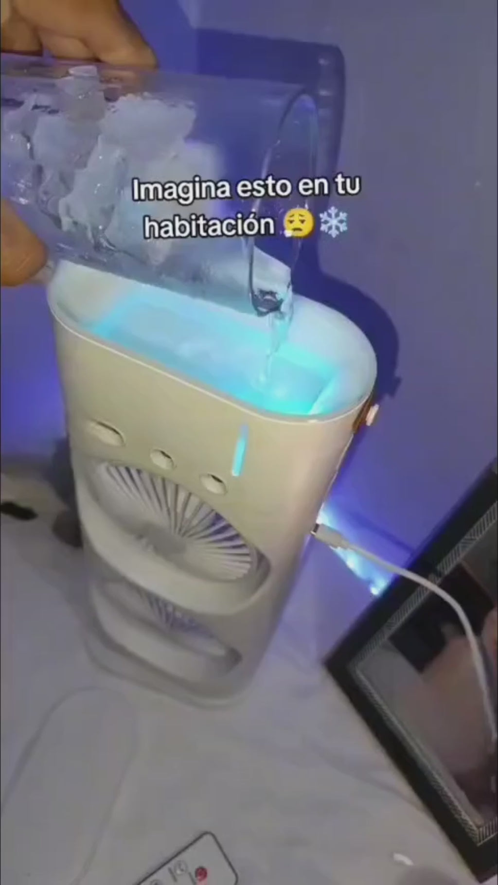 Ventilador doble con humidificador